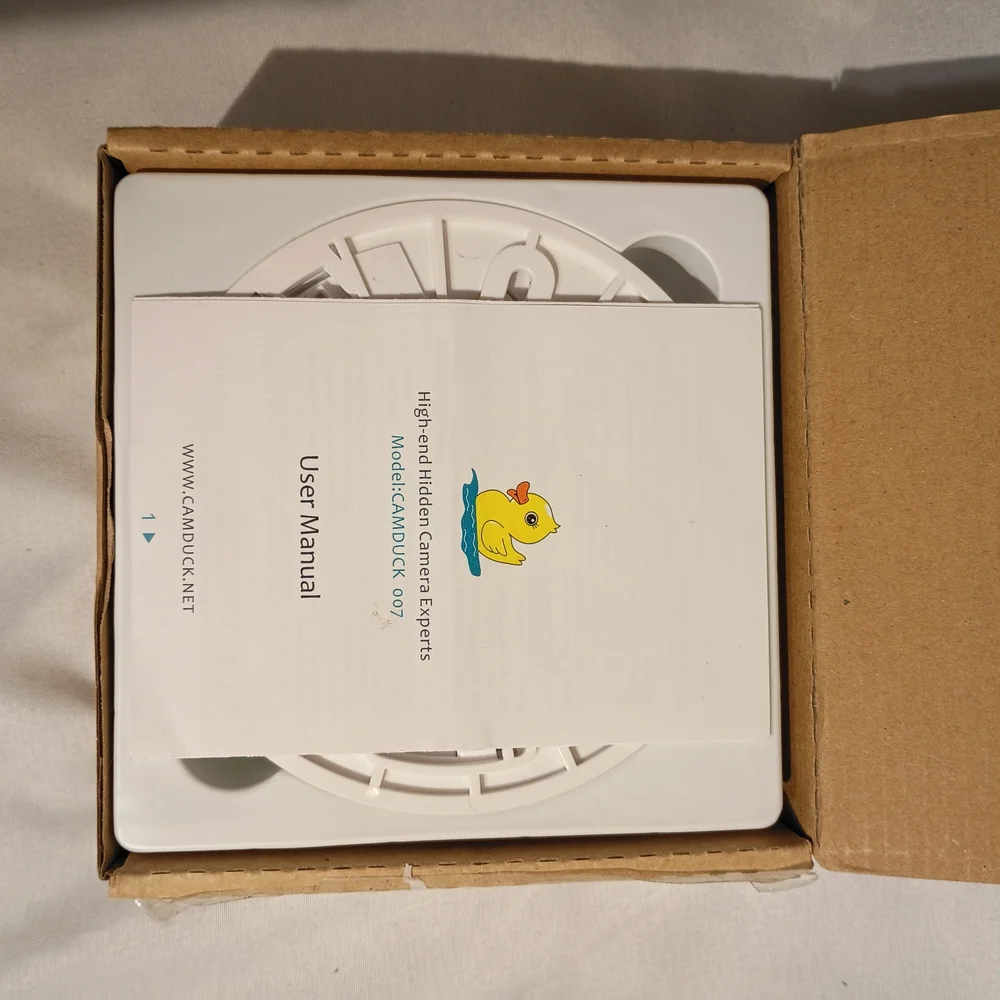 Camduck White Security Camera Memory Card Nanny Cam